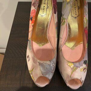 Ted Baker Floral Peep Toe Shoes